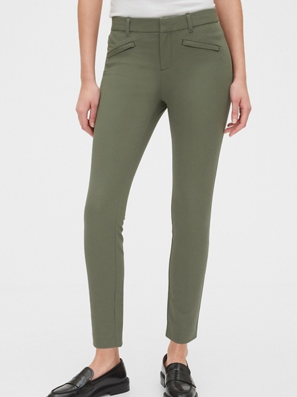 GAP Curvy Signature Skinny Ankle Pants in Palm Green (Size 4)